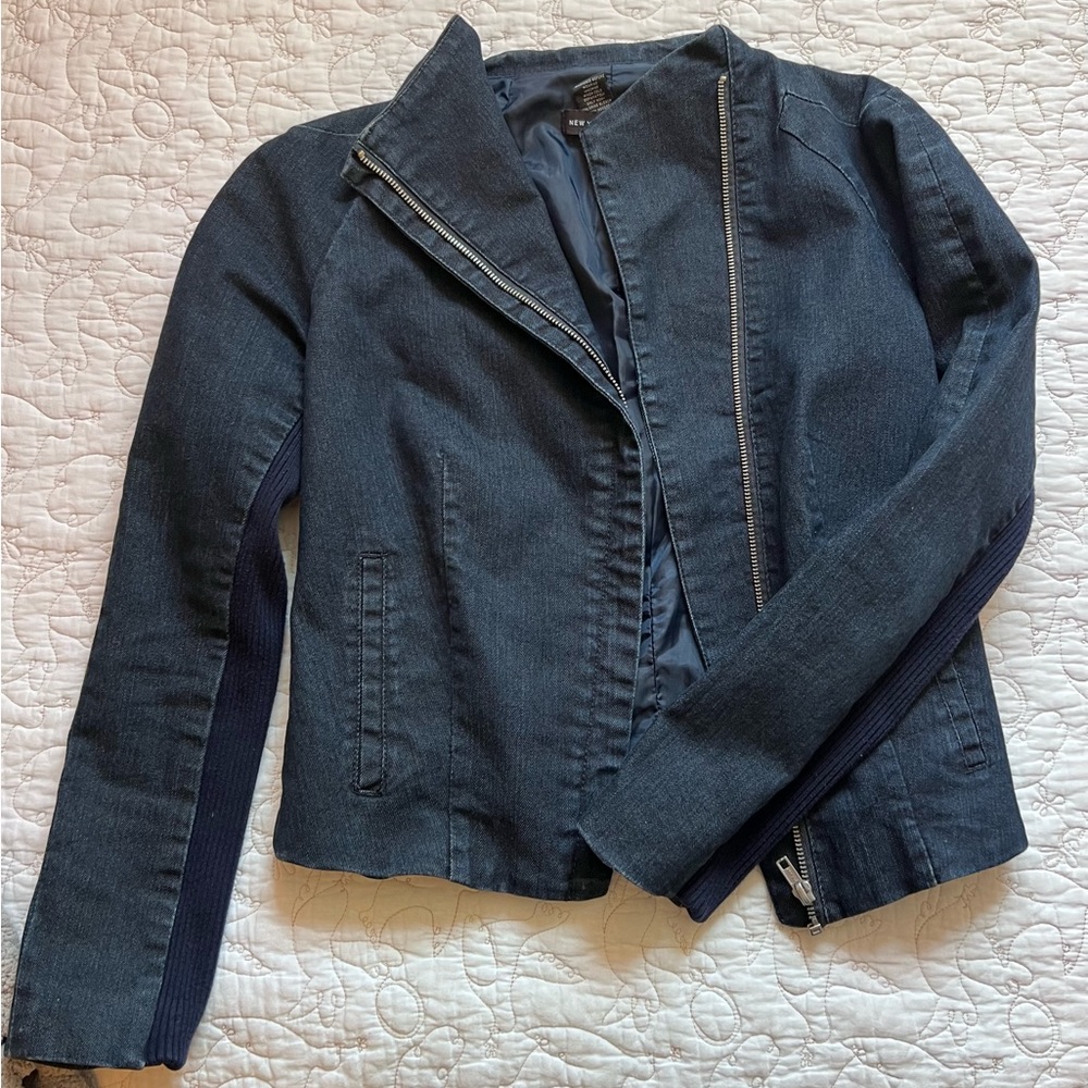 New York & Company Cropped Denim Jacket